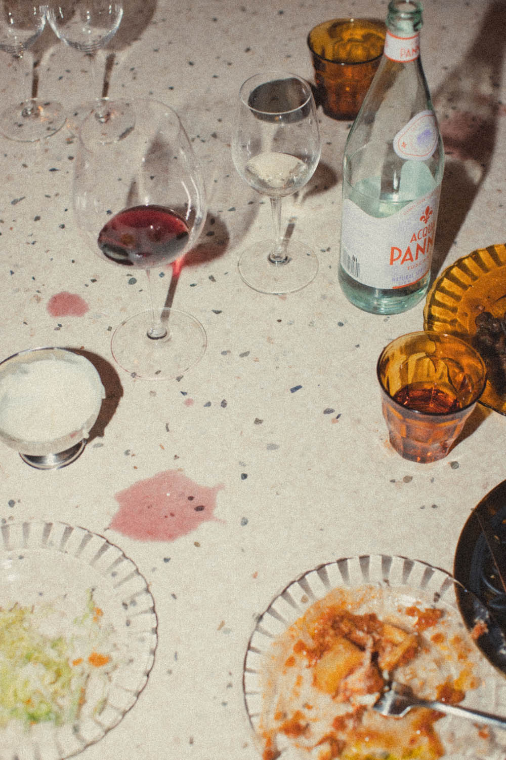 The happy wreckage of a long dinner